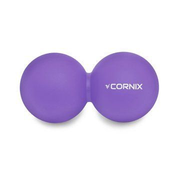 Масажний м'яч Cornix Lacrosse DuoBall 6.3 x 12.6 см XR-0114 Purple 50004465 фото