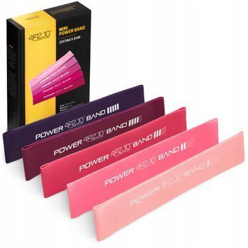 Резинки для фітнесу 4FIZJO Mini Power Band набір 5 шт 1-20 кг Pink (P-5907739311443) 50002369 фото