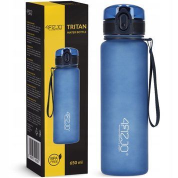Спортивная бутылка для воды 4FIZJO 650 мл синий (P-5905973403740) 50005195 фото