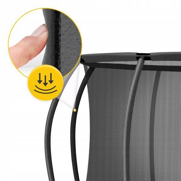 Батут із внутрішньою сіткою 4FIZJO PRO 8FT 252 см Black/Green (P-5907739314161) 50004241 фото