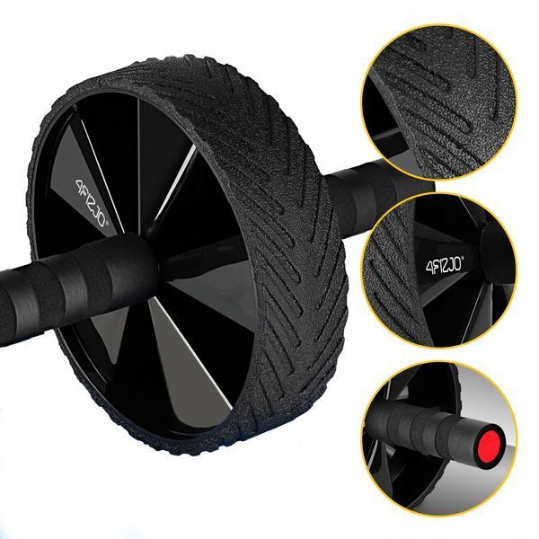 Ролик (гимнастическое колесо) для пресса 4FIZJO Ab Wheel Черный/Красный (P-5907739311559) 50002370 фото