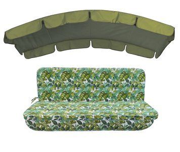Комплект подушок до гойдалки eGarden ONA VERDE 180x110x6 тент хакі 120х210 5250 фото