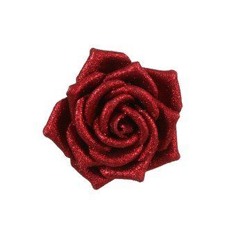 Декоративна прикраса кліпса, Троянда червона 6*8 см, House of Seasons 1087997087 фото