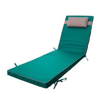 Матрац для шезлонга eGarden BAHIA оксфорд м'ята/беж 195x58x6 см 5787 фото