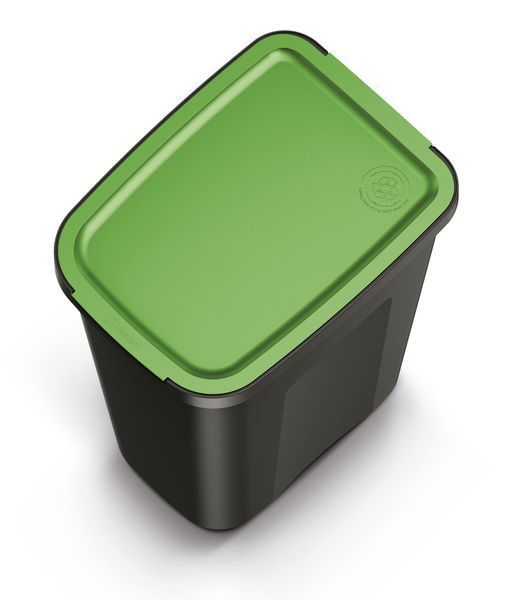 Баки для сортировки мусора Keden COMPACTA Q Plus, комплект 3x35 л, черный, крышка синяя, зеленая, желтая 2225659026 фото