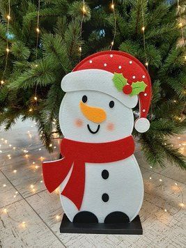 Новогодняя фигура из фетра Снеговик, 46,5*27,5*6 см "House of Seasons" 1529479885 фото