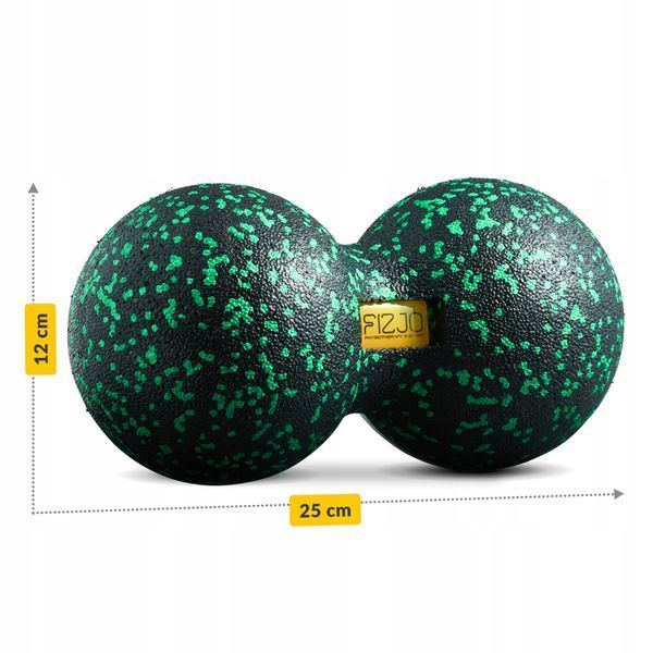 Двойной массажный мяч 4FIZJO EPP DuoBall 12 черный/зеленый (P-5907222931325) 50001371 фото