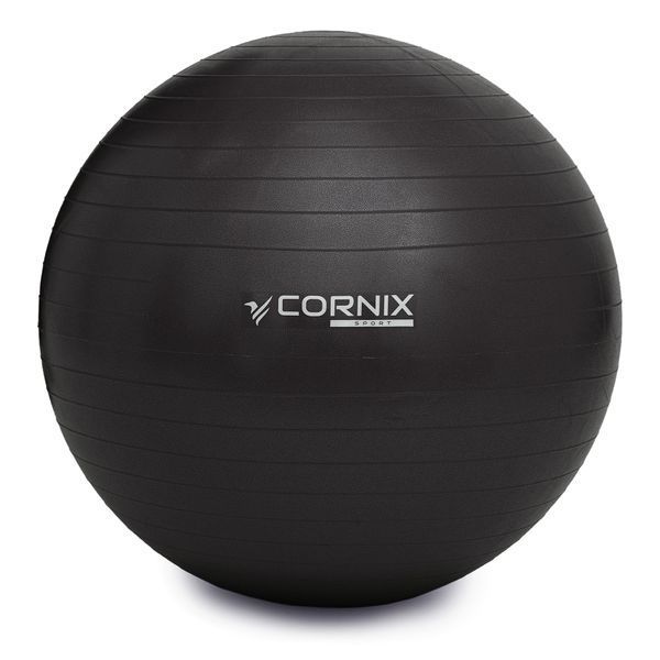 М'яч для фітнесу (фітбол) Cornix 65 см Anti-Burst XR-0020 Black 50003811 фото