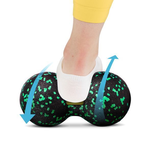 Двойной массажный мяч 4FIZJO EPP DuoBall 12 черный/зеленый (P-5907222931325) 50001371 фото
