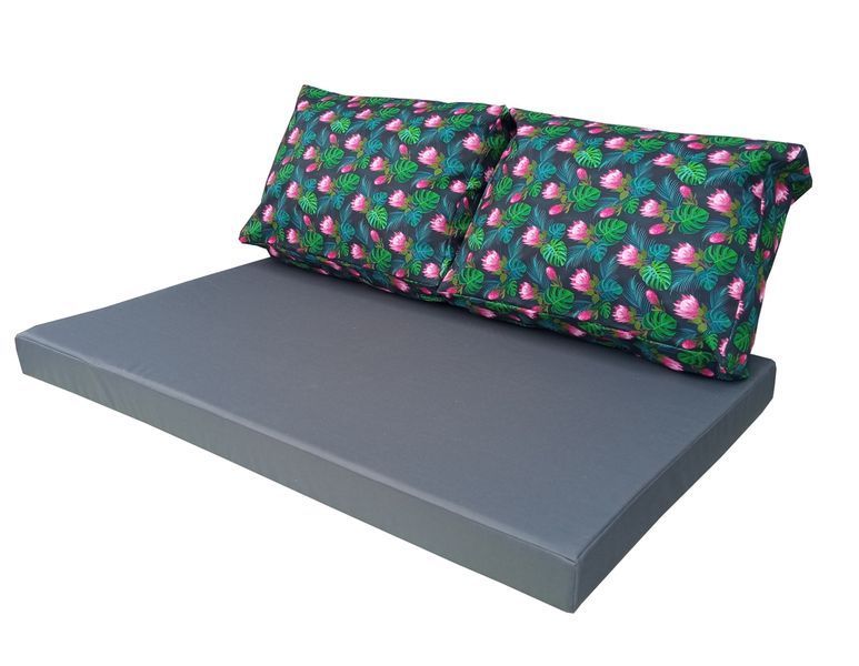 Комплект водоотталкивающих подушек для паллет-дивана eGarden WATERLILY 120x80x10/120x60x20 5207 фото