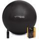 М'яч для фітнесу (фітбол) Cornix 65 см Anti-Burst XR-0020 Black 50003811 фото 1