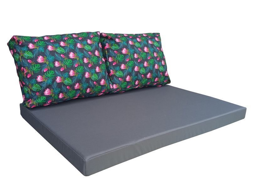 Комплект водоотталкивающих подушек для паллет-дивана eGarden WATERLILY 120x80x10/120x60x20 5207 фото