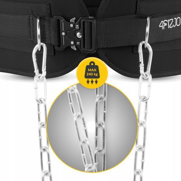 Спортивный утяжелитель 4FIZJO Dip Belt 80 см черный (P-5905973402255) 50005301 фото