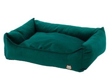 Лежак для собаки eGarden Velvet Lounge 70x50х22 велюр зелений emerald 6006 фото