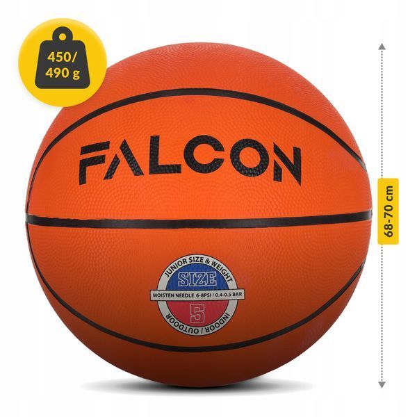 М'яч баскетбольний Falcon Classic Orange Size 5 (P-5905973404259) 50005250 фото