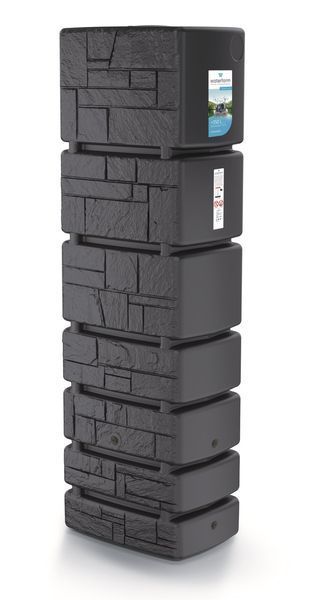 Ємність для збору дощової води Prosperplast Tower Stone, антрацит, 350 л 2279995009 фото
