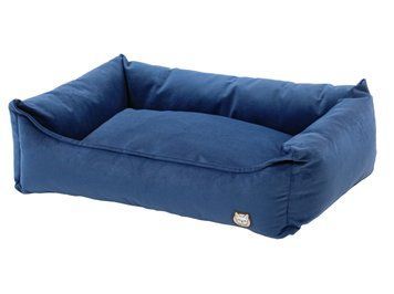 Лежак для собаки eGarden Velvet Lounge 70x50х22 велюр gray violet світло-синій 6007 фото