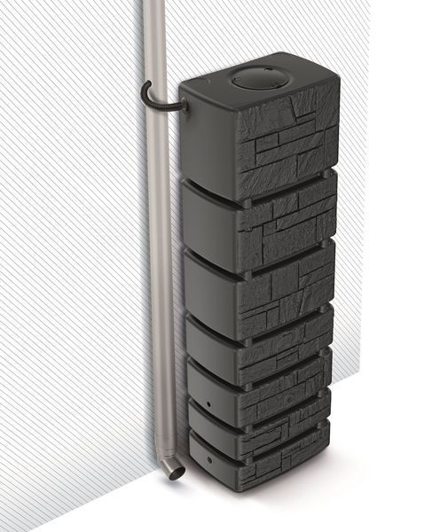 Ємність для збору дощової води Prosperplast Tower Stone, антрацит, 350 л 2279995009 фото