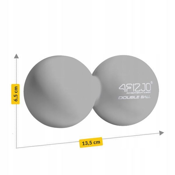 Массажный мяч двойной 4FIZJO Lacrosse Double Ball 6,5 x 13,5 см Серый (P-5907739314345) 50003685 фото