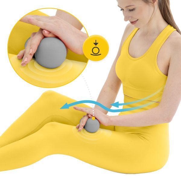 Массажный мяч двойной 4FIZJO Lacrosse Double Ball 6,5 x 13,5 см Серый (P-5907739314345) 50003685 фото
