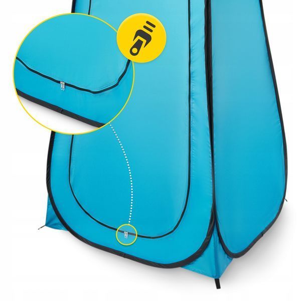 Туалет-душ палатка, раздевалка Mountain Goat Pop-Up 200 x 110 x 110 см самоскладывающийся Sky Blue (P-5905973401456) 50005557 фото