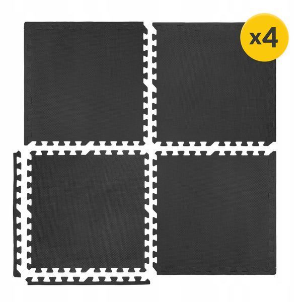 Мат-пазл (ластівчин хвіст) 4FIZJO Mat Puzzle EVA 120 x 120 x 1 cм Black (P-5907222931011) 50001875 фото