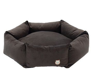 Лежак для собаки eGarden Hexasoft Nest D55 велюр коричневый 6028 фото