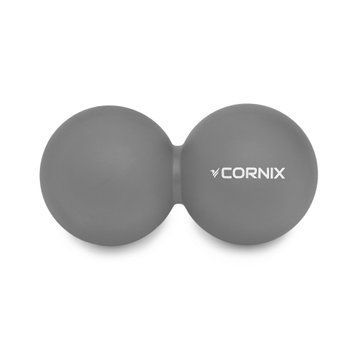 Масажний м'яч Cornix Lacrosse DuoBall 6.3 x 12.6 см XR-0115 Grey 50004466 фото