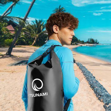 Гермомішок TSUNAMI Dry Pack 20 л водозахисний Black (P-5905973400015) 50004938 фото