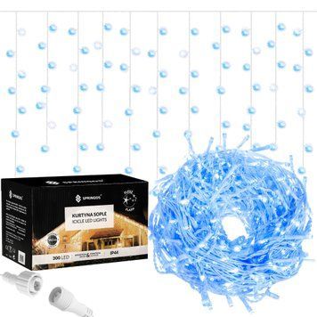 Гірлянда бахрома вулична (зовнішня) Springos 12 м 300 LED + Flash CL0318 Blue 50003215 фото