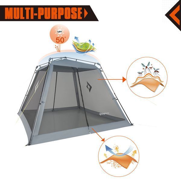 Тент-шатер KingCamp CAMP KING COOL(KT8108) BLACK/DARK GREY 11242 фото