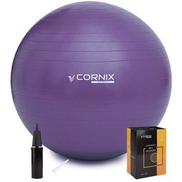 М'яч для фітнесу (фітбол) Cornix 75 см Anti-Burst XR-0027 Violet 50003818 фото
