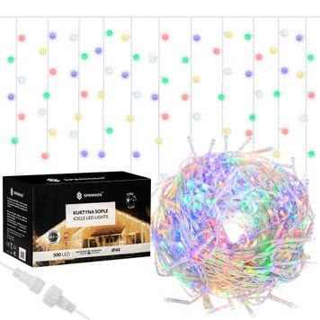 Гірлянда бахрома вулична (зовнішня) Springos 20 м 500 LED + Flash CL0519 Mix 50003220 фото