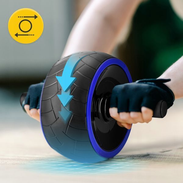 Ролик (гимнастическое колесо) для пресса 4FIZJO Ab Wheel XL Черный/Синий (P-5907739314437) 50003695 фото
