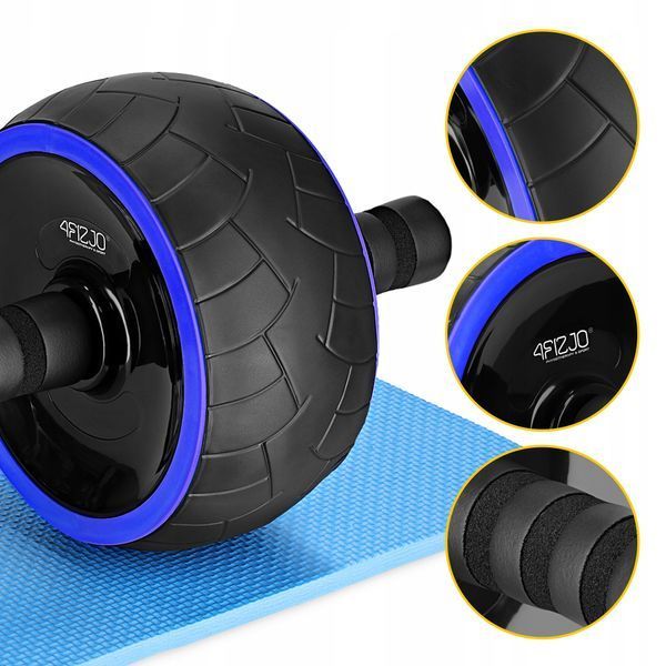 Ролик (гимнастическое колесо) для пресса 4FIZJO Ab Wheel XL Черный/Синий (P-5907739314437) 50003695 фото