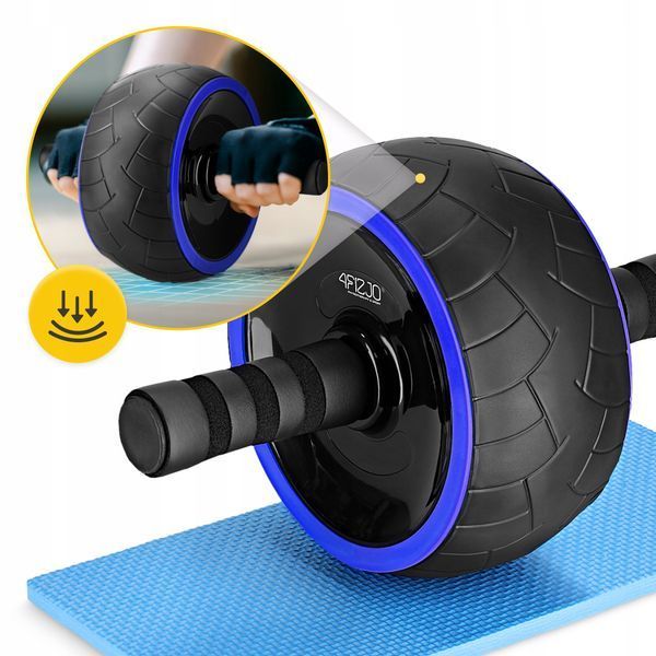 Ролик (гимнастическое колесо) для пресса 4FIZJO Ab Wheel XL Черный/Синий (P-5907739314437) 50003695 фото