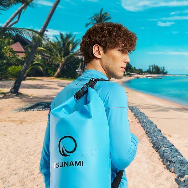 TSUNAMI Dry Pack 20 л водонепроницаемый небесно-голубой герметичный пакет (P-5905973400022) 50004939 фото
