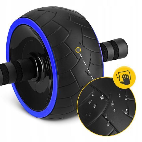 Ролик (гимнастическое колесо) для пресса 4FIZJO Ab Wheel XL Черный/Синий (P-5907739314437) 50003695 фото