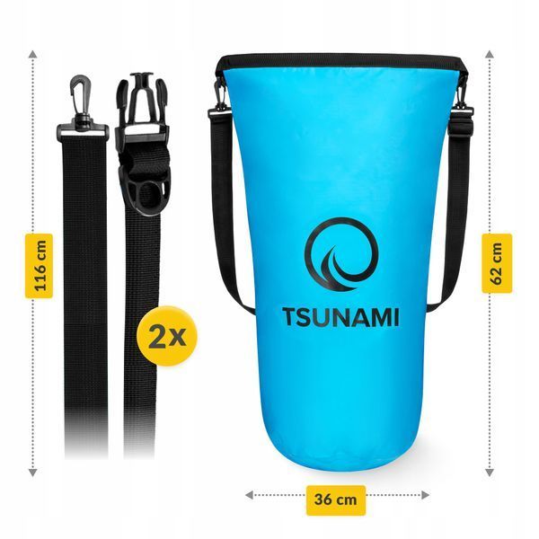 TSUNAMI Dry Pack 20 л водонепроницаемый небесно-голубой герметичный пакет (P-5905973400022) 50004939 фото