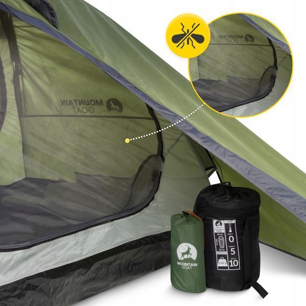 Намет туристичний Mountain Goat Prime Duo 2-місний Olive (P-5905973406567) 50005560 фото