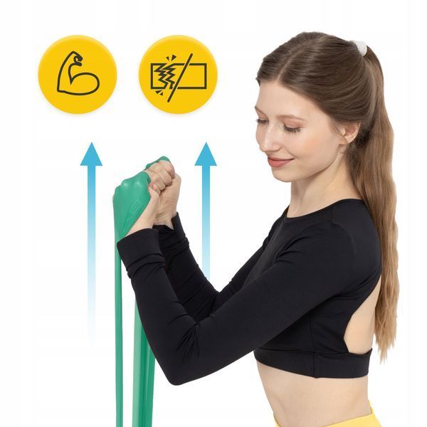 Стрічка-еспандер для спорту та реабілітації 4FIZJO Flat Band 200 х 15 cм 5-8 кг Green (P-5907222931653) 50001378 фото