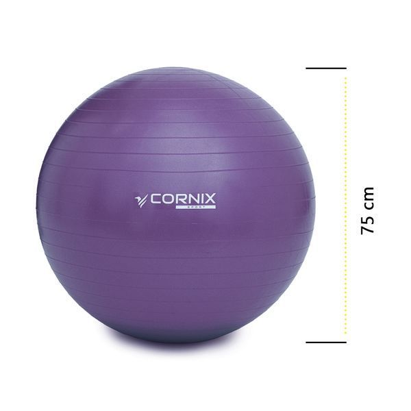 М'яч для фітнесу (фітбол) Cornix 75 см Anti-Burst XR-0027 Violet 50003818 фото