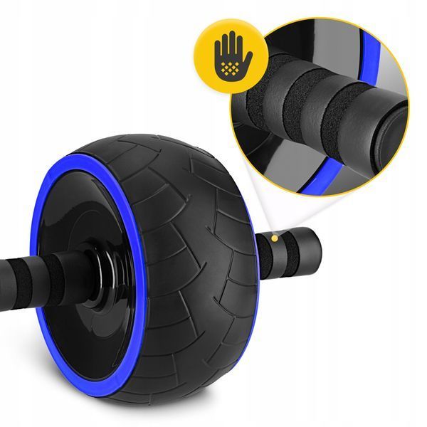 Ролик (гимнастическое колесо) для пресса 4FIZJO Ab Wheel XL Черный/Синий (P-5907739314437) 50003695 фото