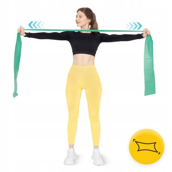 Стрічка-еспандер для спорту та реабілітації 4FIZJO Flat Band 200 х 15 cм 5-8 кг Green (P-5907222931653) 50001378 фото
