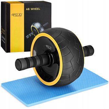 Ролик (гимнастическое колесо) для пресса 4FIZJO Ab Wheel XL Черный/Желтый (P-5907739314444) 50003696 фото