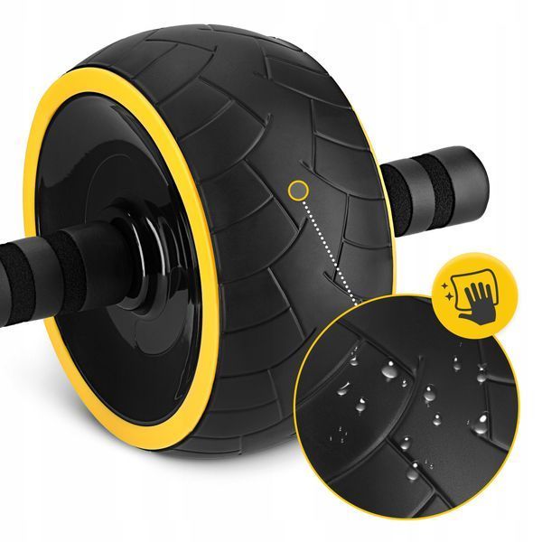 Ролик (гимнастическое колесо) для пресса 4FIZJO Ab Wheel XL Черный/Желтый (P-5907739314444) 50003696 фото