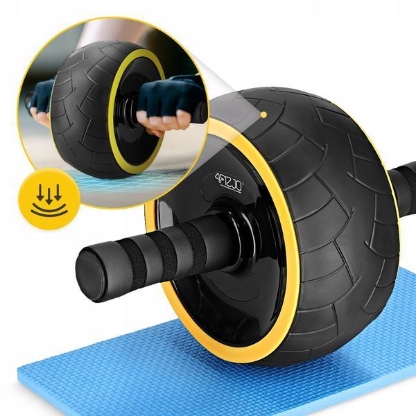 Ролик (гимнастическое колесо) для пресса 4FIZJO Ab Wheel XL Черный/Желтый (P-5907739314444) 50003696 фото