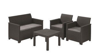 Комплект садовой мебели Keter Emma 2 seater set, серый 1425742888 фото
