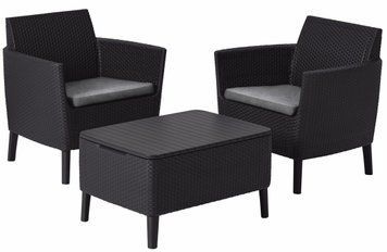 Комплект садових меблів Keter Salemo balcony set, графіт - прохолодний сірий 897959355 фото