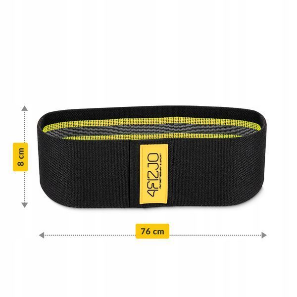 Резинка для фітнесу та спорту із тканини 4FIZJO Hip Band 10-15 кг Black/Yellow (P-5907739310309) 50001899 фото